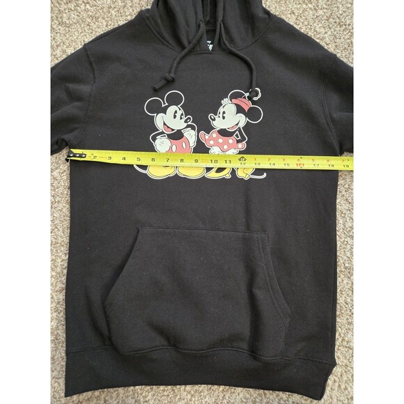 DISNEY MICKEY MOUSE Mickey & Minnie Black Sweatshirt Hoodie  S (4-6) *NWOT* - Picture 5 of 6